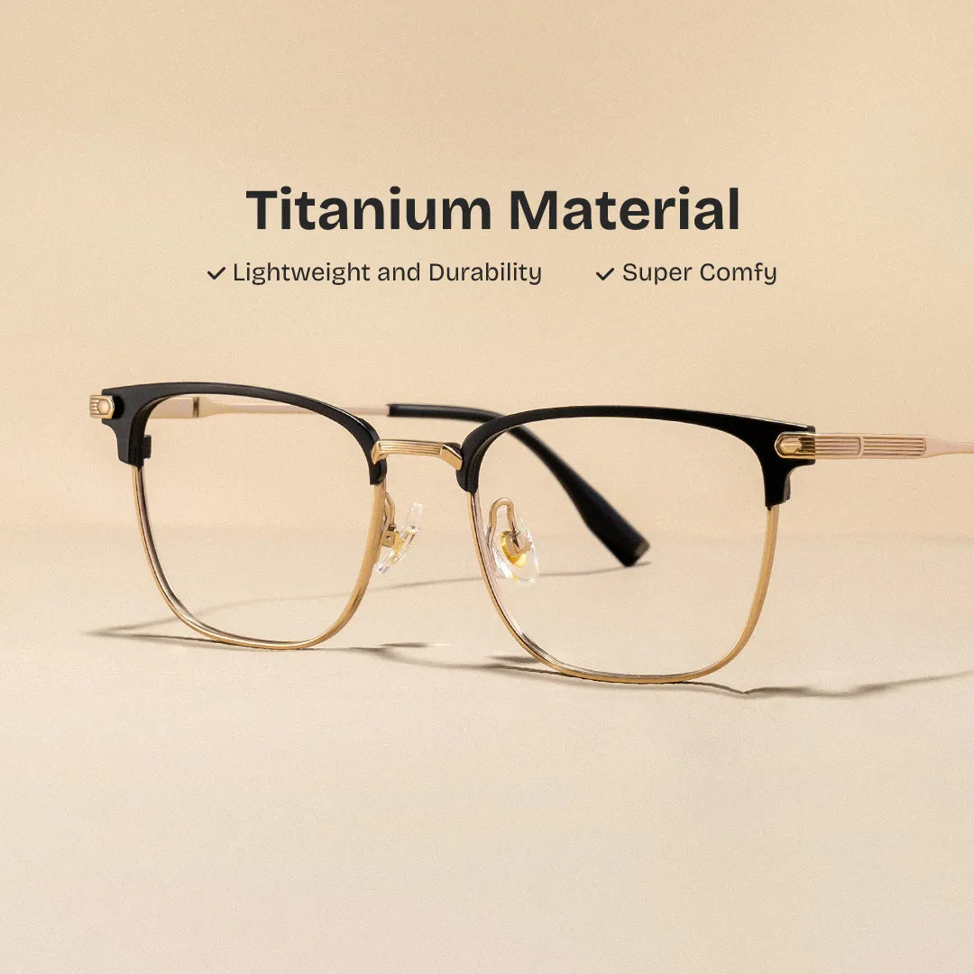 Barrett Browline Gold Glasses