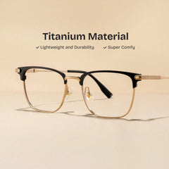 Barrett Browline Gold Glasses