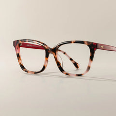 Lena Square Pink Tortoise Glasses