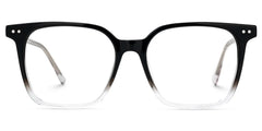 Jamaica Square Black Clear Glasses