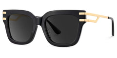Lidia Square Black Sunglasses