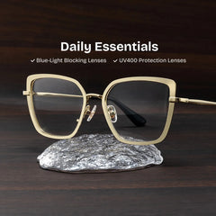 Max Square Gold Glasses