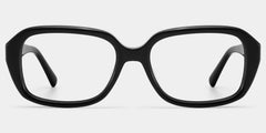 Rowan Black Rectangle Glasses