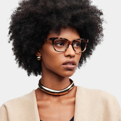 Vivienne Rectangle Pink Glasses