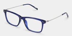 Eleanor Rectangle Blue Glasses