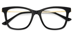 Vibert Rectangle Black Glasses