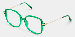Payton Geometric Dark-Green Glasses