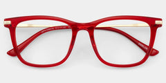 Selena Rectangle Red Glasses