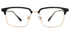 Booker Square Black-Gold Glasses