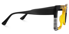 Shamika Rectangle Yellow Glasses