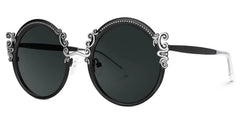 Nelida Round Black Glasses