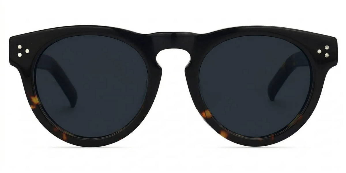 Malloy Round Black and Tortoise Glasses