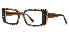 Gleam Rectangle Leopard Glasses