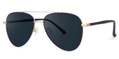 Paige Aviator Blue-Gold Sunglasses