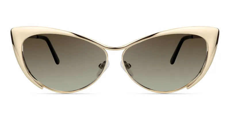 Ellen Cateye Gold Sunglasses