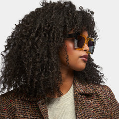 Shamika Rectangle Yellow Glasses