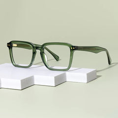 Vickerie Rectangle Green Glasses