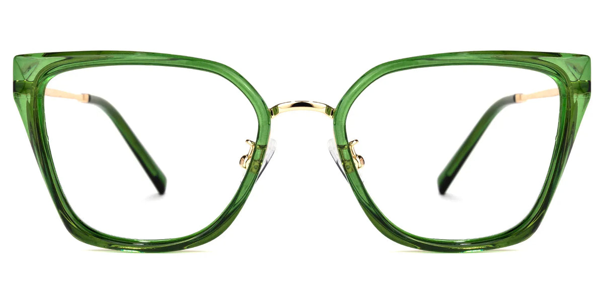 Martine Square Green Glasses