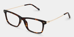 Eleanor Rectangle Brown Glasses