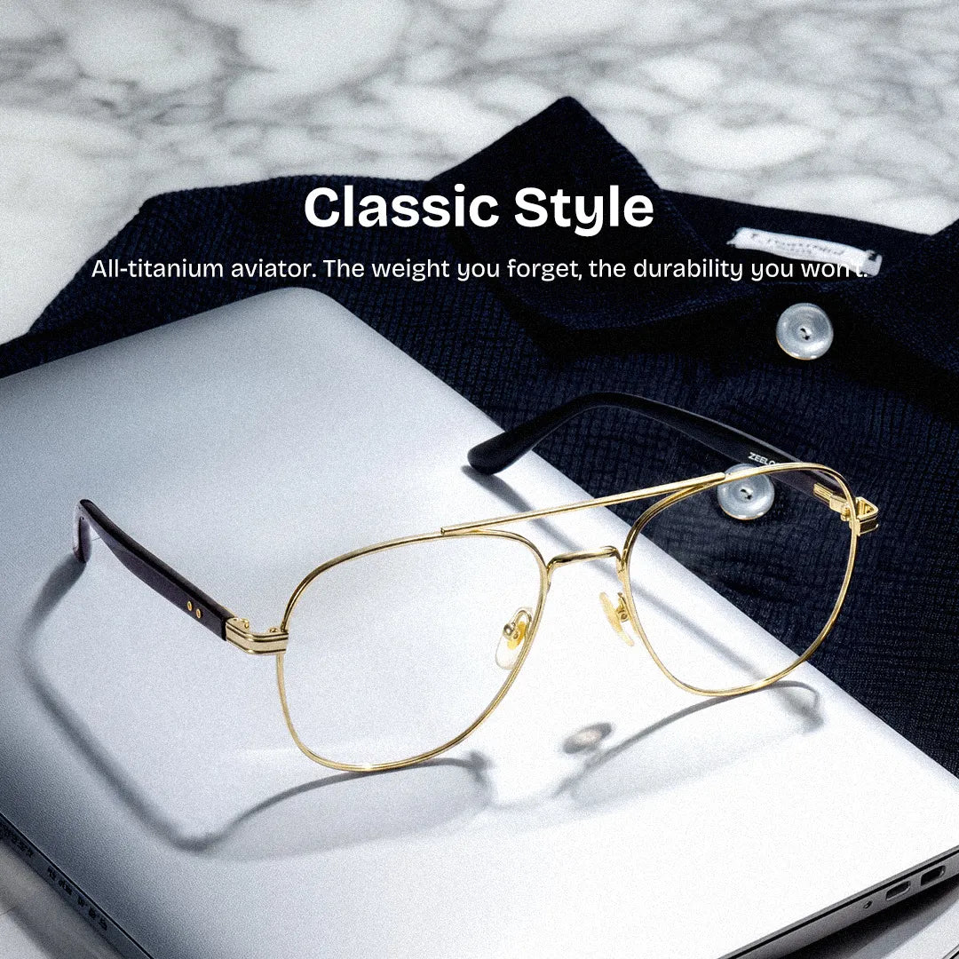 Anderson Aviator Gold Glasses