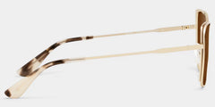 Tessa Cat eye Khaki Gold Glasses