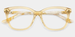 Isabella Clear Yellow Square Glasses