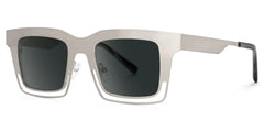 Evan Rectangle Silver Glasses