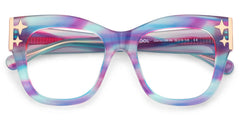 Minfia Square Blue Purple Glasses