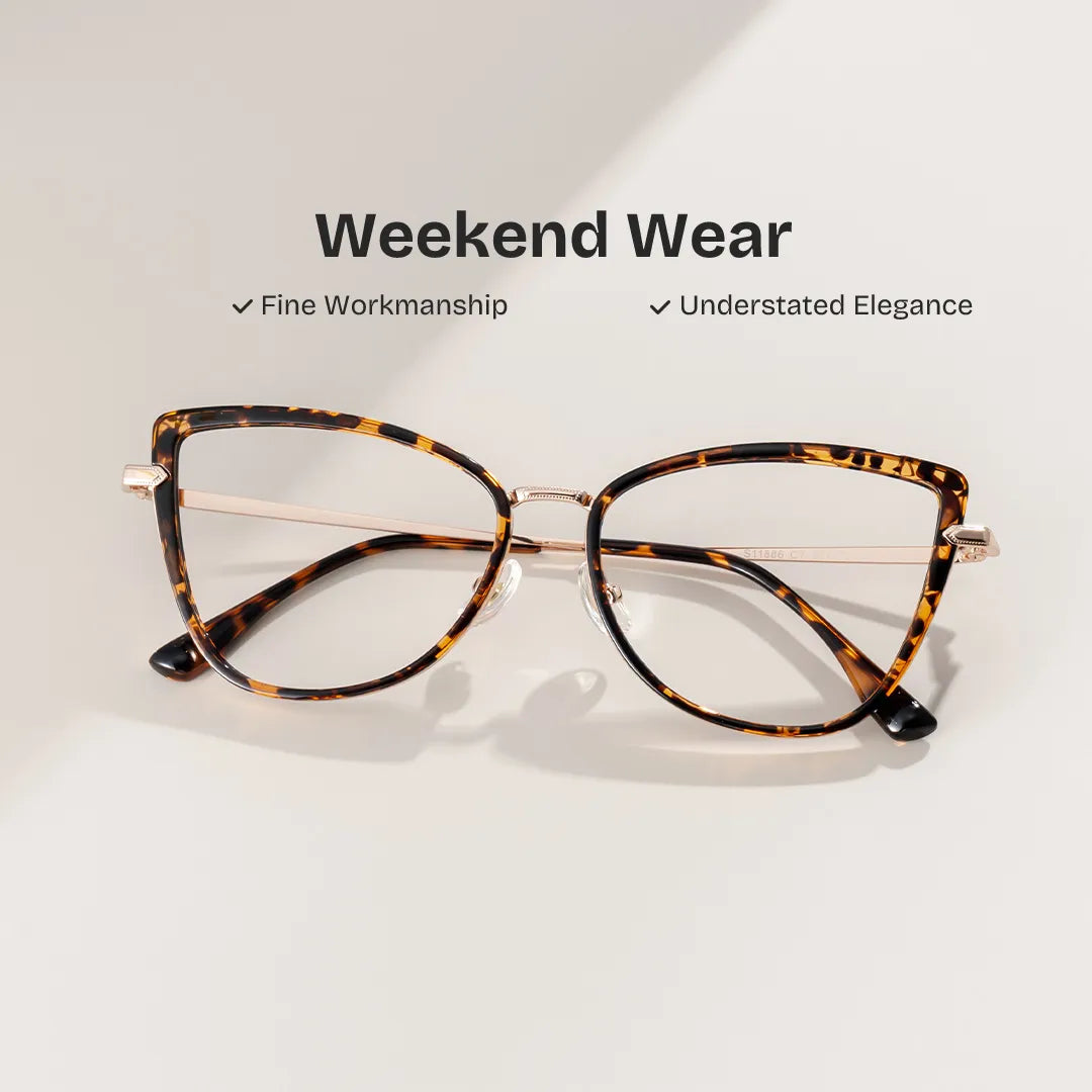 Sloane Cat-Eye Tortoise Glasses