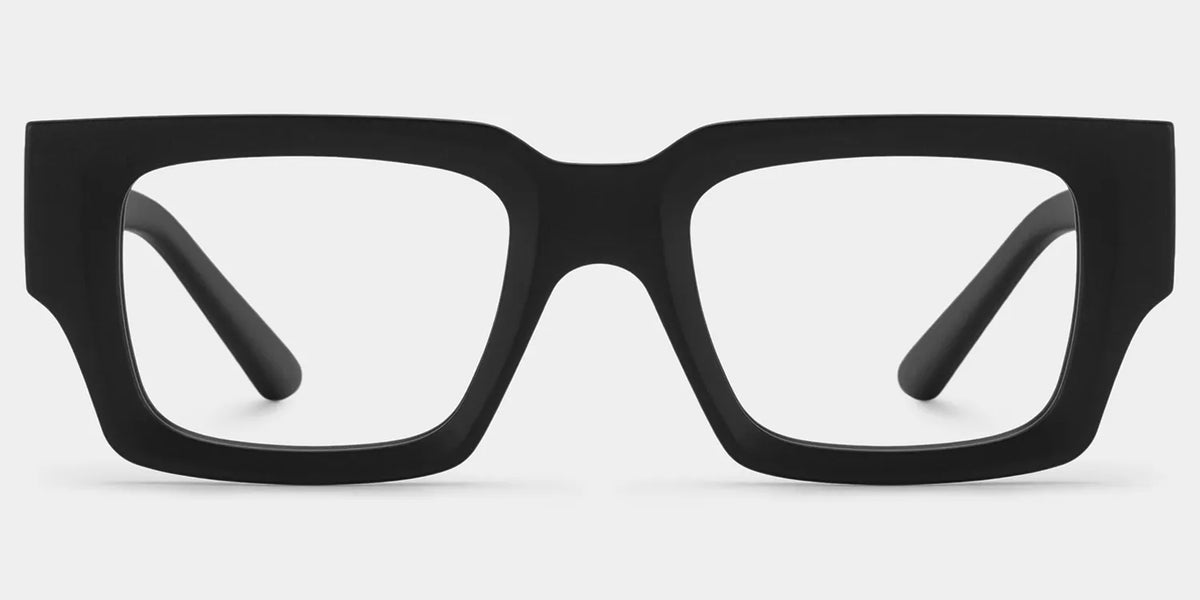 Garza Rectangle Black Glasses