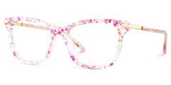 Eliot Rectangle Pink Glasses