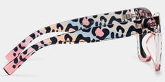 Malcolm Square PinkLeopard Glasses