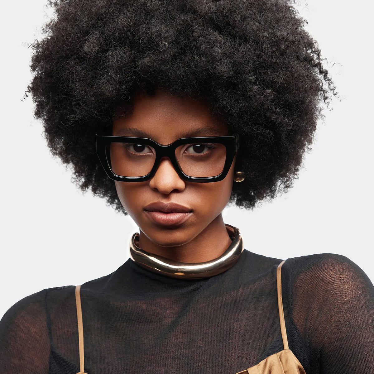 Maddox Square Black Glasses