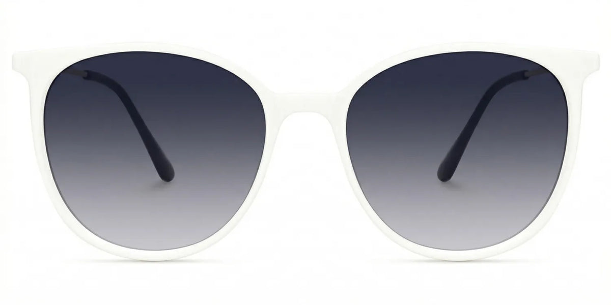 Chanty Round White Sunglasses