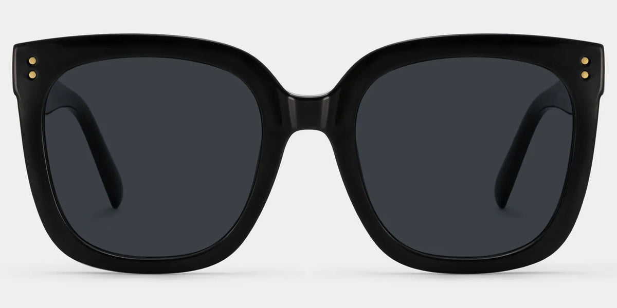 Ebony Square Black Glasses