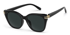 Catalina Square Black Polarized Sunglasses