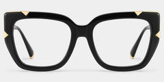 Refined black cat-eyes with a timeless elegance.