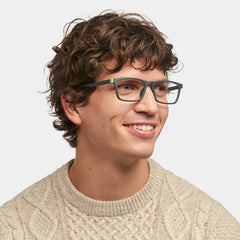 Cheche Rectangle Dark Green Glasses