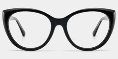 Kiera  Cat-eye Black Glasses