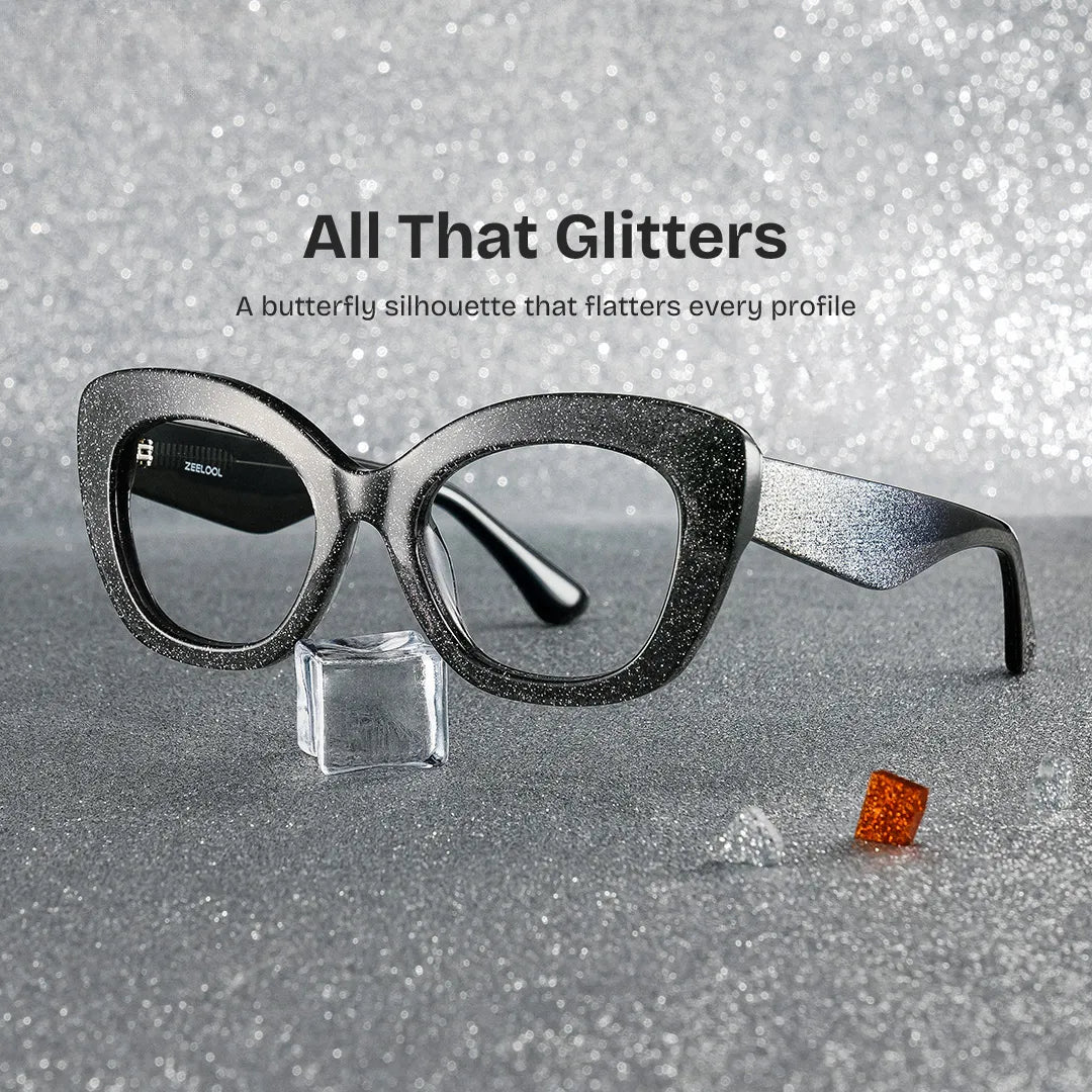 Mireille Butterfly Black Glasses