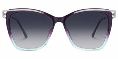 Krystle Square Purple-Blue Glasses