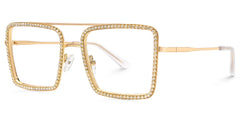 Diva Square Gold Glasses