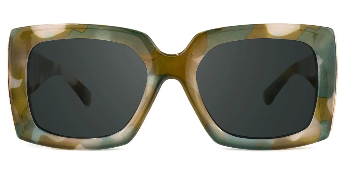 Yael Square Olive Glasses