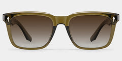Fletcher Rectangle Brown Glasses