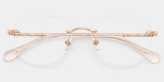 Jennifer Round Pink Gold Glasses
