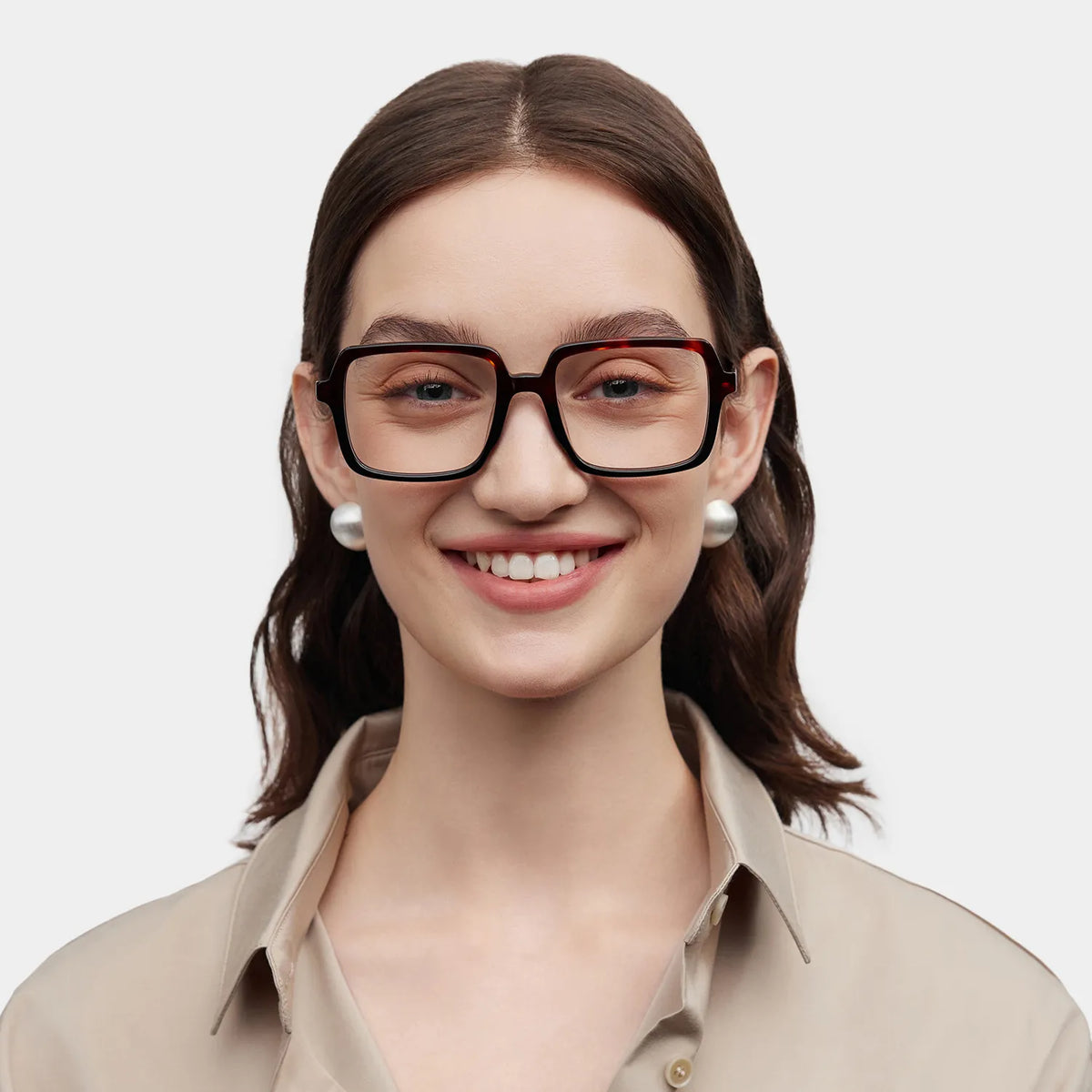 Beatrice Rectangle Two tone Glasses