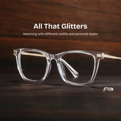 Selena Rectangle Clear Glasses