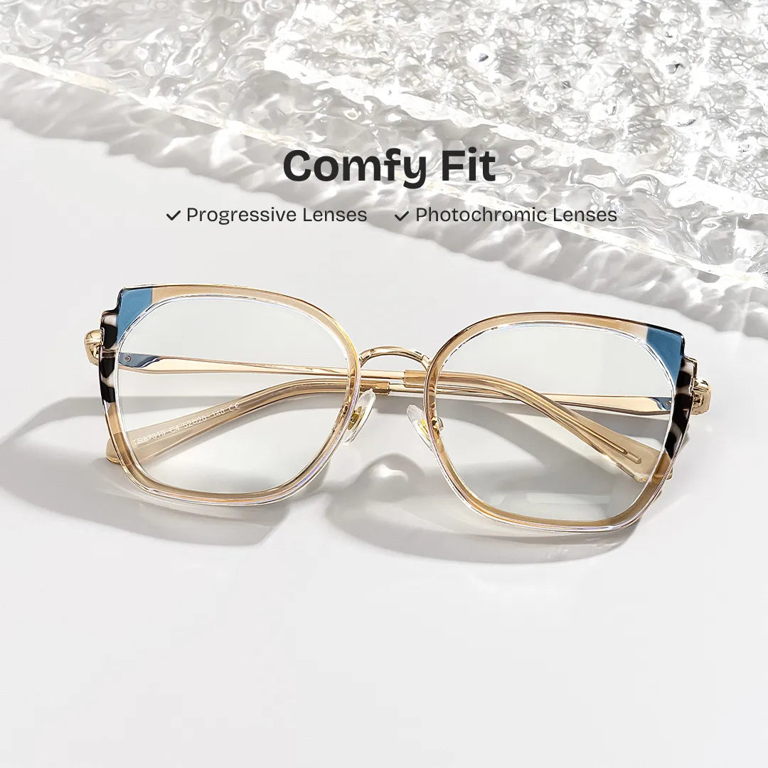 Murcia Square Beige Glasses