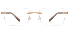 Savitrie Rectangle Brown Glasses