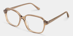 Clementine Light Brown Square Glasses